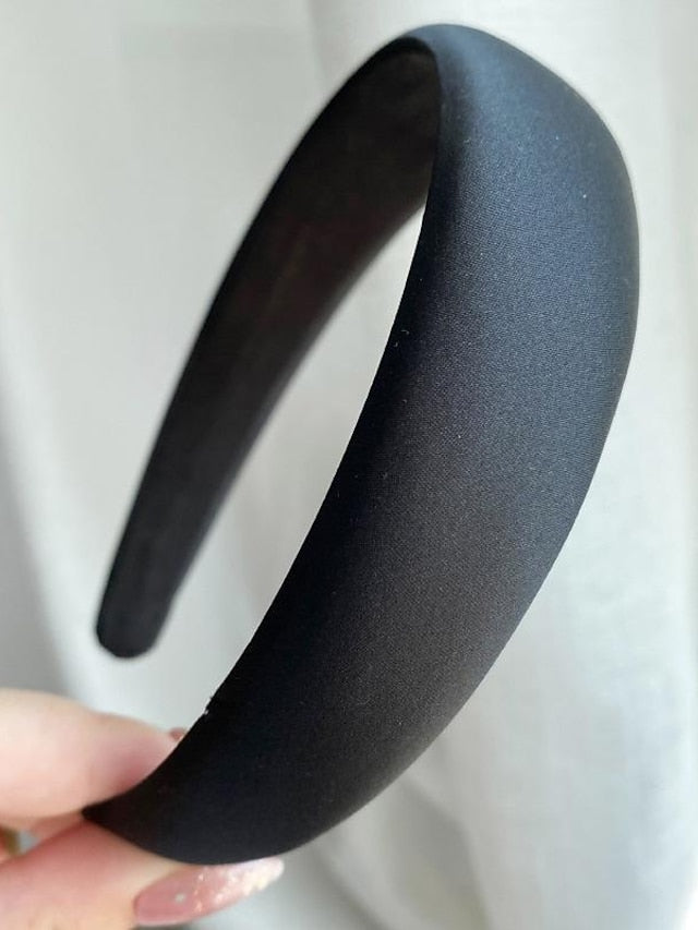 Women's Girls' Headbands Headband For Daily Fabric 15A Satin Black 3A Satin Nude Apricot 2A Satin Champagne - LuckyFash™