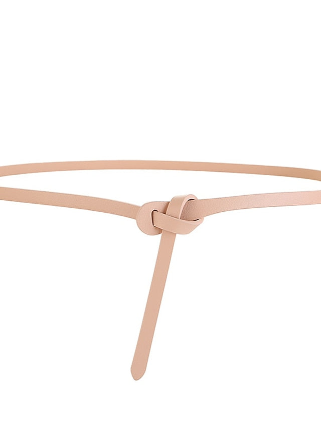 Women's Skinny Belt Party Street Dailywear Holiday Black White Belt Pure Color Red Fall Winter Spring Summer - LuckyFash™