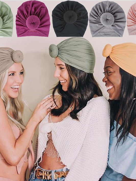 Women's Kid's Fascinators Muslim Hijab Outdoor Home Daily Solid / Plain Color Polyester Cloth Casual Boho Casual / Daily 1 pcs - LuckyFash™
