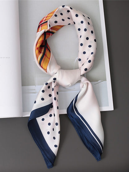 Women's Square Scarf Infinity Scarf Dailywear Holiday Outdoor White Blue Pink Scarf Polka Dot Zebra - LuckyFash™