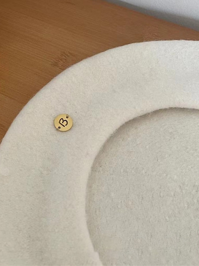 Women's Hat Beret Hat Winter Hats Black Camel Gray Outdoor Daily Holiday Pure Color Letter Comfort Warm Breathable - LuckyFash™