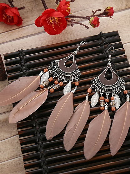 Women's Earrings Textured Street Pure Color Earring / White / Red / Blue / Khaki / Fall - LuckyFash™