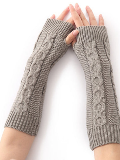 Unisex Fingerless Gloves Date Vacation Casual Daily Solid / Plain Color Knitting Warm Ups Warm 1 Pair - LuckyFash™