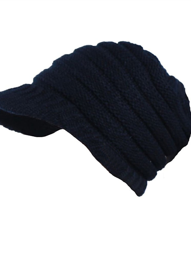 Women's Hat Baseball Cap Black Pink Dark Gray Outdoor Home Daily Knit Pure Color Windproof Warm Dustproof - LuckyFash™