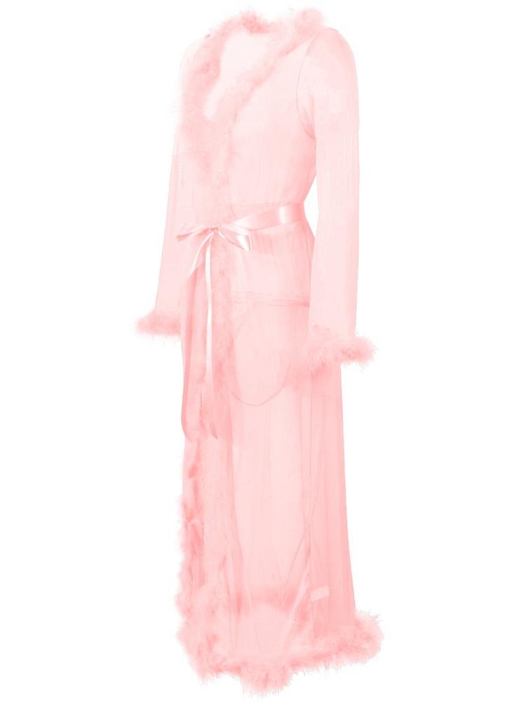 Mesh Plush Lingeries Long Dress - LuckyFash™