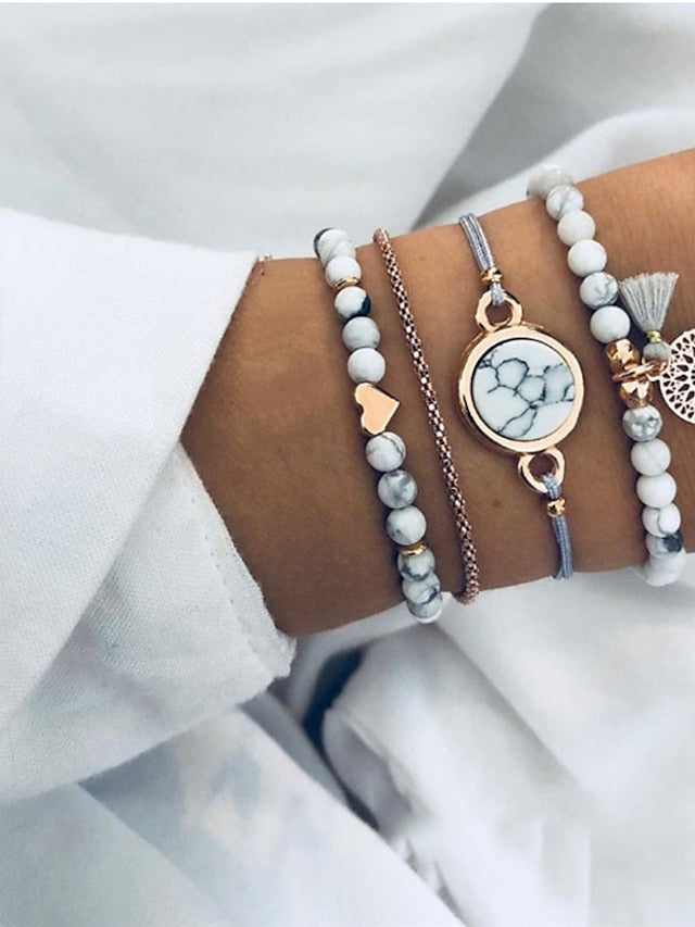 Women's Bracelets Artistic Anniversary Heart Bracelets & Bangles / Black / White / Pink / Fall / Winter - LuckyFash™