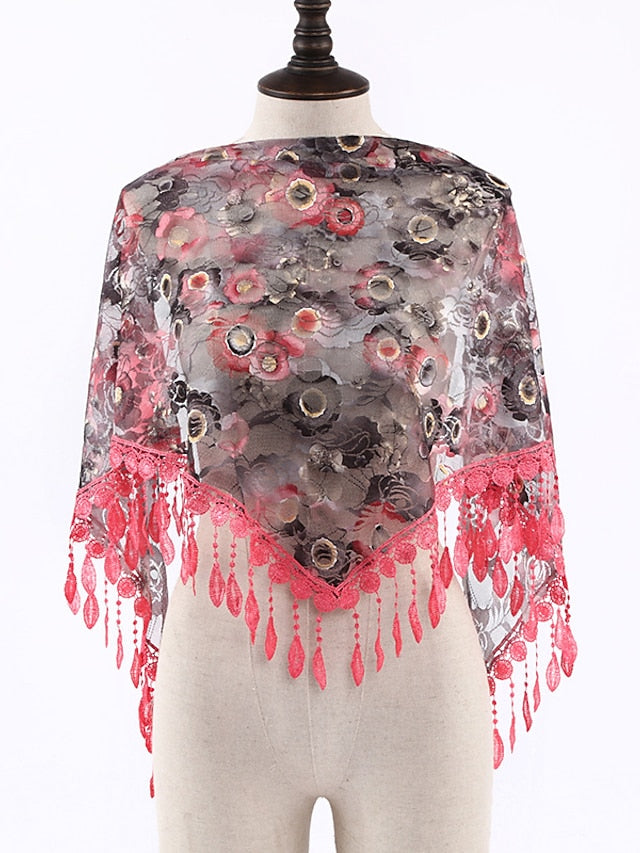 Women's Bandana Hair Scarf Scarves Gift Daily Holiday Flowers Chiffon Casual Bohemia Sunscreen 1 PC - LuckyFash™