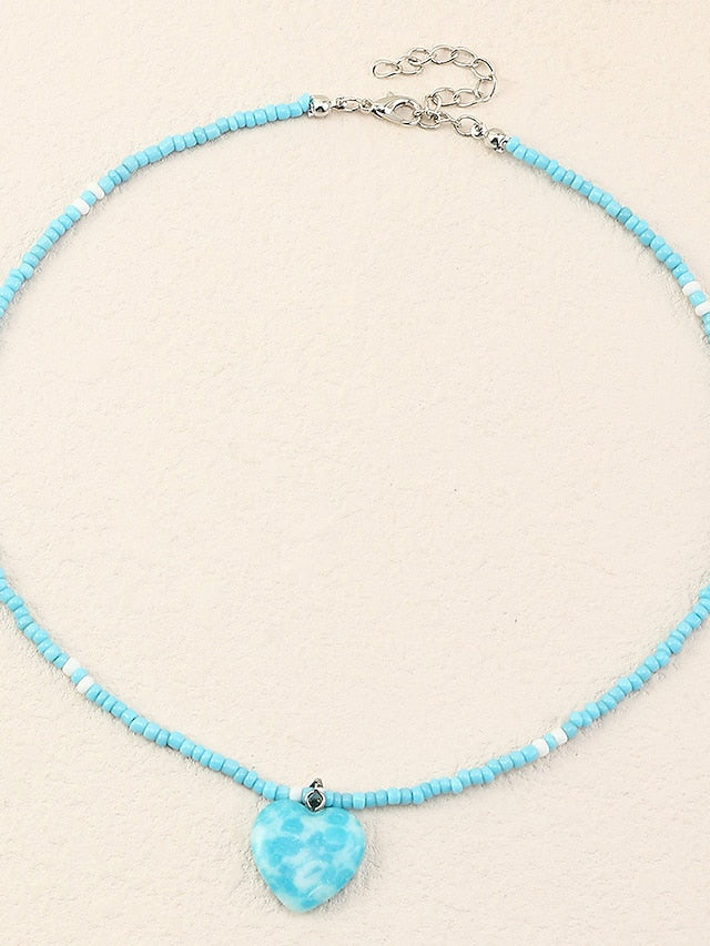 Women's necklace Active Party Heart Necklaces / Blue / Fall / Winter / Spring / Summer - LuckyFash™