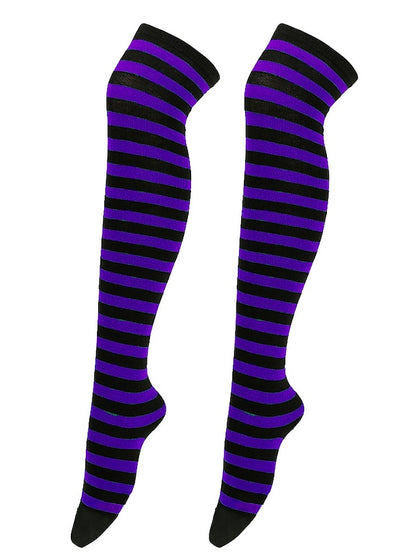Socks stockings ladies Japanese striped knee socks thigh socks COSPLAY anime women's socks - LuckyFash™