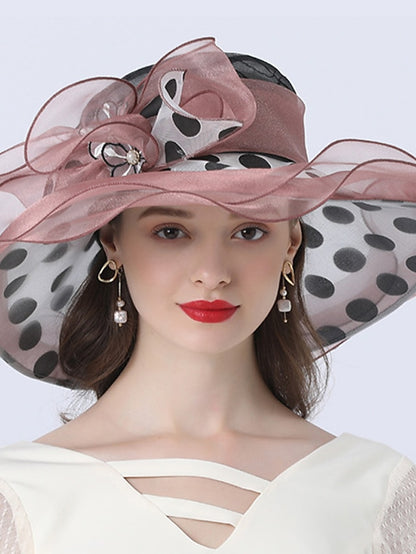 Women's Hat Bucket Hat Sun Hat Green Black Purple Party Outdoor Dailywear Floral Floral Polka Dot Portable Windproof Comfort - LuckyFash™