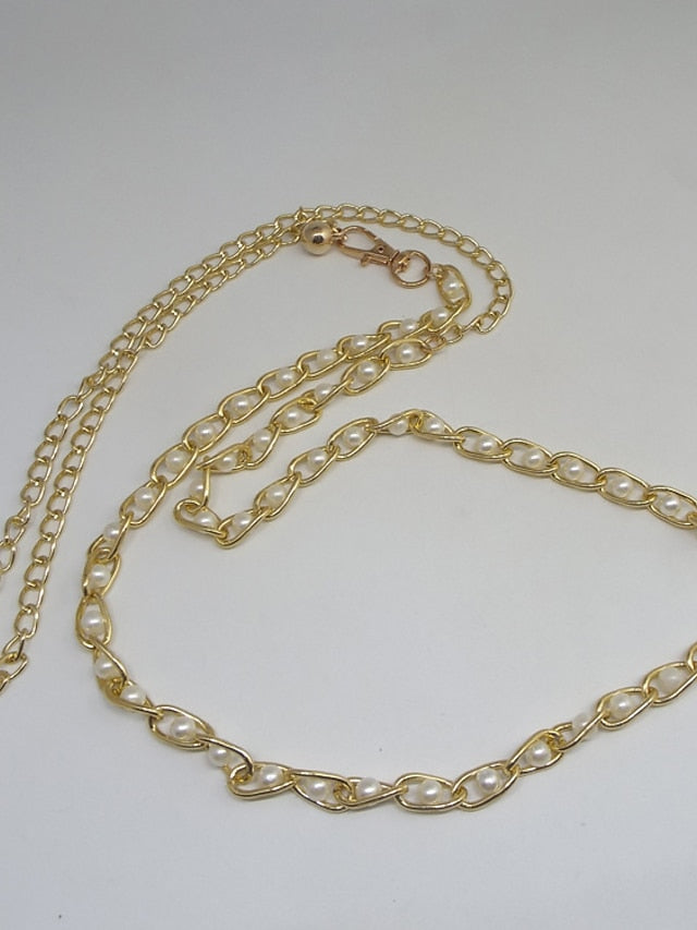 Chain Belt Metal Chain Metal Bucke Geometric Formal Party Daily Green White Black Blue for Women - LuckyFash™