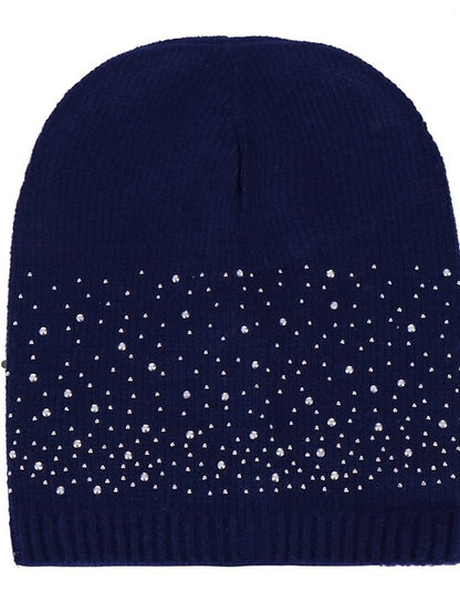 Hat Beanie / Slouchy Black Blue Camel Outdoor Home Daily Beaded Knit Polka Dot Portable Windproof Comfort for Women - LuckyFash™