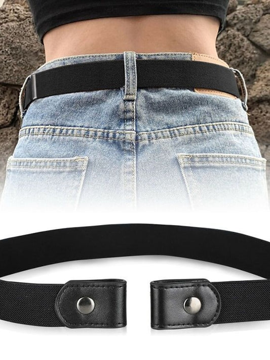 Women's Clear Belt Nylon Steel Buckle Plain Casual Work Daily Black White Blue Coffee - LuckyFash™