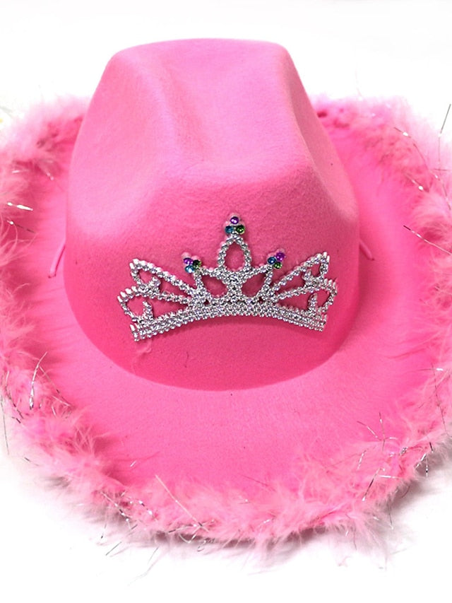 Women's Hat Bucket Hat Flat Cap Light Pink Pink Fuchsia Party Outdoor Special Occasion Beaded Star Print Comfort Warm Breathable - LuckyFash™