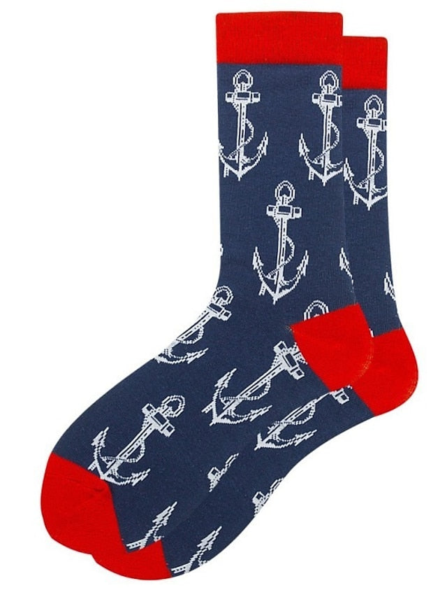 Unisex Crew Socks Work Daily Holiday Animal Patterned Dot Flower Polyester Cotton Simple Casual Lolita Casual Cute Casual / Daily 1 Pair - LuckyFash™