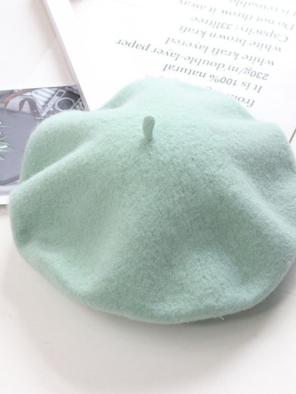 Women's Hat Beret Hat Winter Hats Green Black Purple Outdoor Street Dailywear Knit Pure Color Comfort Warm Breathable - LuckyFash™