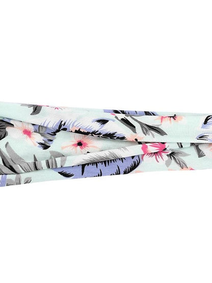 europe and the united states cross-border fashion sports hairband yoga bundle sweat-absorbing headband new ladies wide-brimmed printed headwear - LuckyFash™