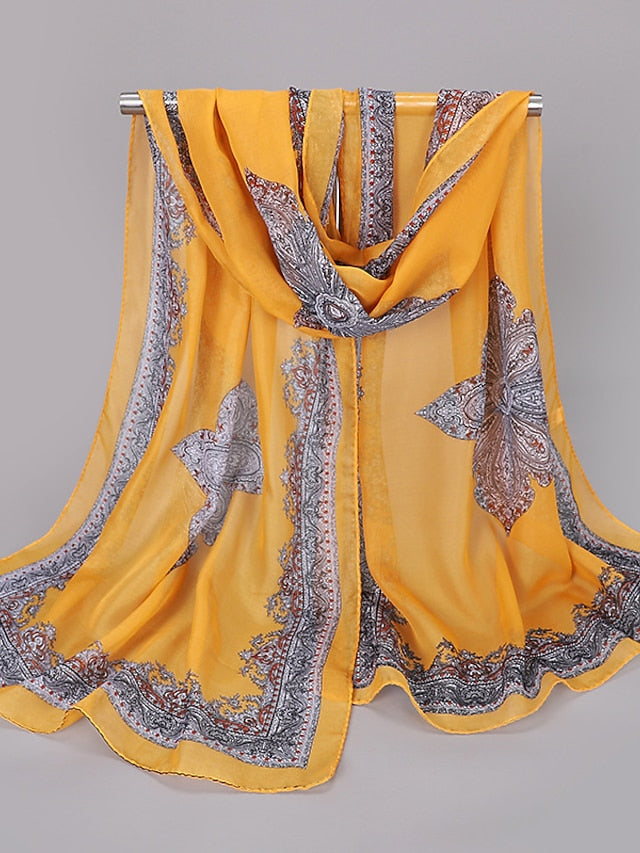 Women's Scarves Gift Daily Holiday Chiffon Vacation Classical Vintage Retro Dancing Casual 1 PC - LuckyFash™