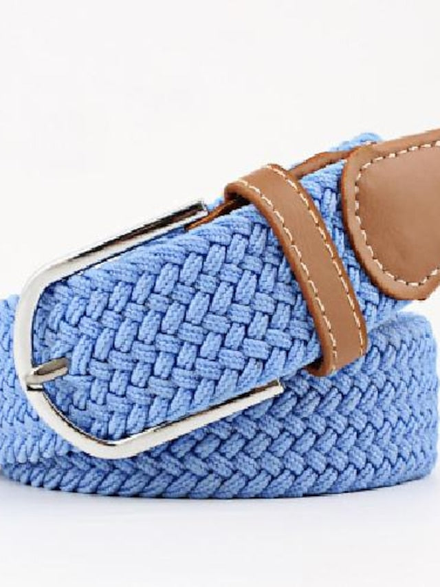 Women's Belt Canvas leather Black And White Blue and White Blue white red Black rice coffee Black Waist Belt Street Casual Color Block / Spring / Summer / Winter - LuckyFash™