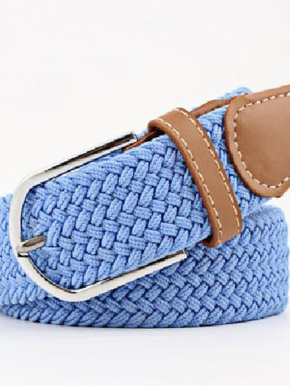 Women's Belt Canvas leather Black And White Blue and White Blue white red Black rice coffee Black Waist Belt Street Casual Color Block / Spring / Summer / Winter - LuckyFash™