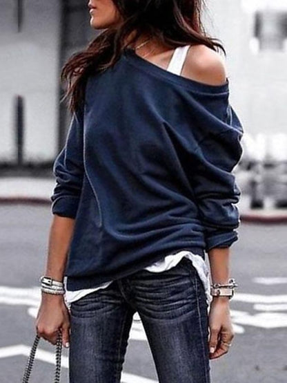 autumn fashion round neck long sleeve top sweater for Women - LuckyFash™