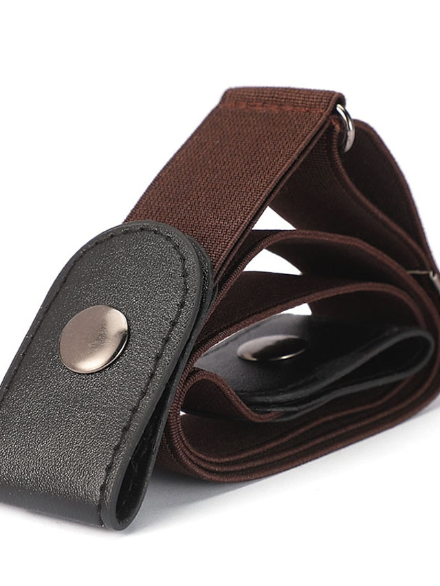 Women's Clear Belt Nylon Steel Buckle Plain Casual Work Daily Black White Blue Coffee - LuckyFash™