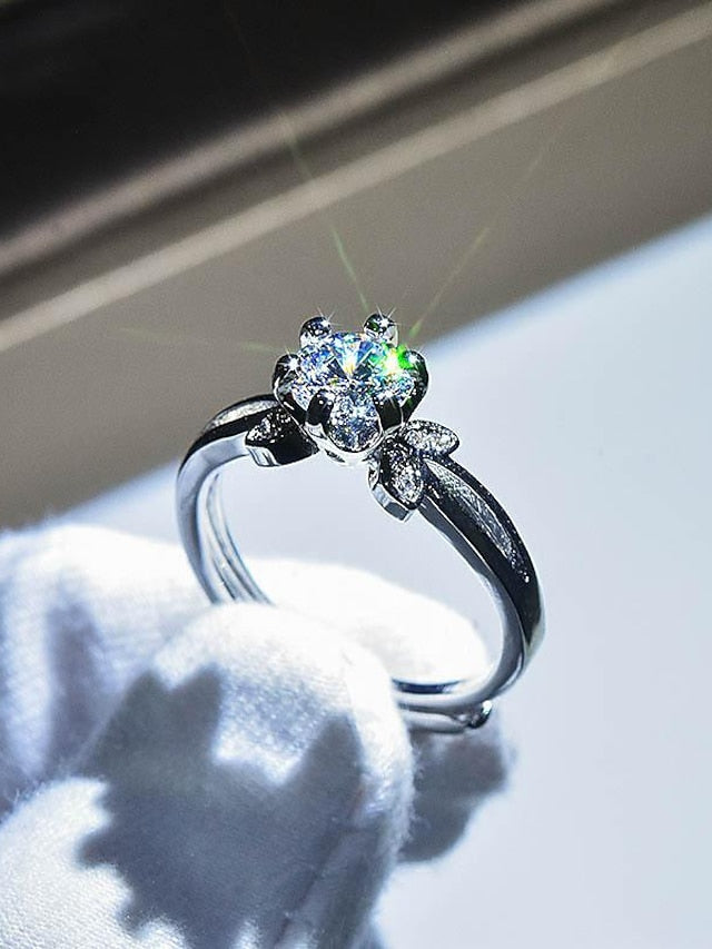 Wedding Ring For Women's Anniversary Party Evening Gift Imitation Diamond Alloy Classic - LuckyFash™