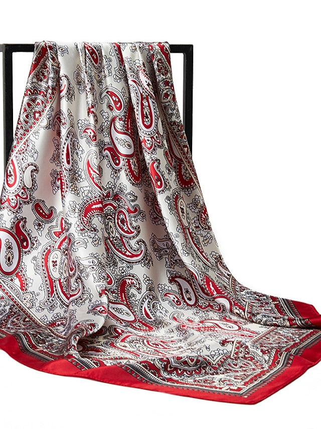 Summer Muslim Shawls 90X90CM Beach Kerchief Print Square Scarves New Style Sunscreen Headcloth - LuckyFash™