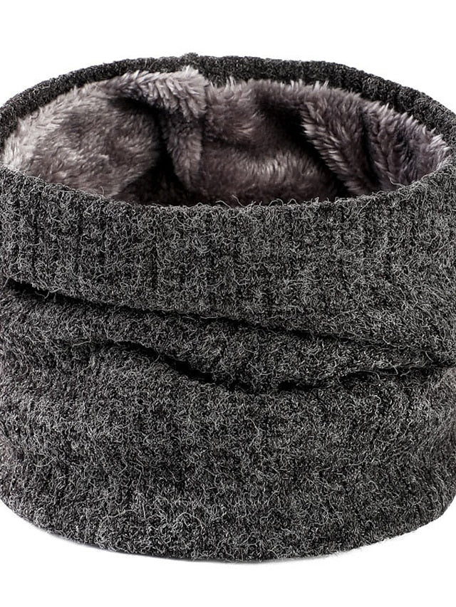 Women's Infinity Scarf Party Black Scarf Pure Color Red Khaki Fall Winter Unisex - LuckyFash™