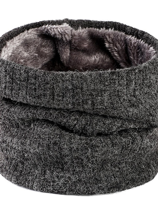 Women's Infinity Scarf Party Black Scarf Pure Color Red Khaki Fall Winter Unisex - LuckyFash™