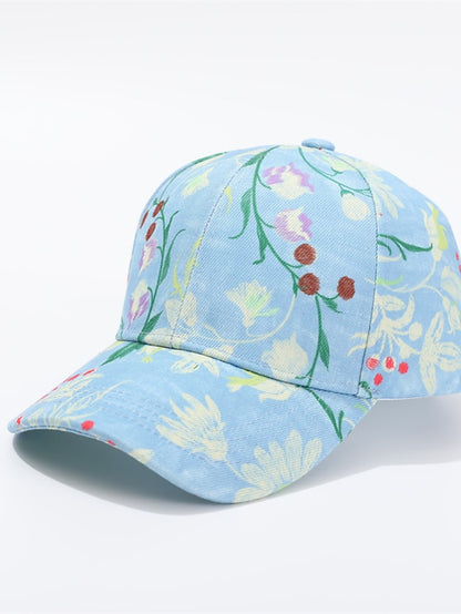 High Quality New Flowers Leaf Printed Baseball Cap Women Hat Shade Sport Hat Outdoor Adjustable Baseball Cap - LuckyFash™