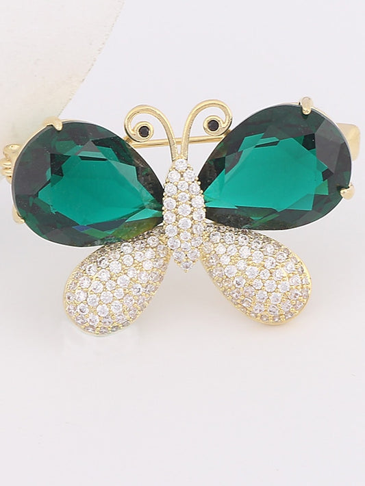 Women's Brooches Retro Butterfly Luxury Sweet Brooch Jewelry Green Bowknot For Office Daily Prom Date Beach - LuckyFash™