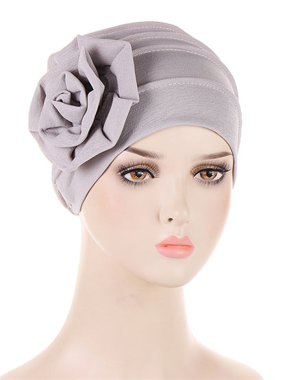 Women's Hats Spring Summer Flower Beanie Hat Muslim Stretch Turban Hat Hair Care Headwear Hijib Cap - LuckyFash™