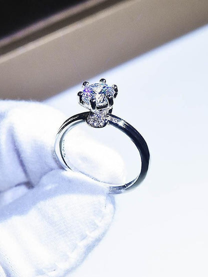 Wedding Ring For Women's Anniversary Party Evening Gift Imitation Diamond Alloy Classic - LuckyFash™