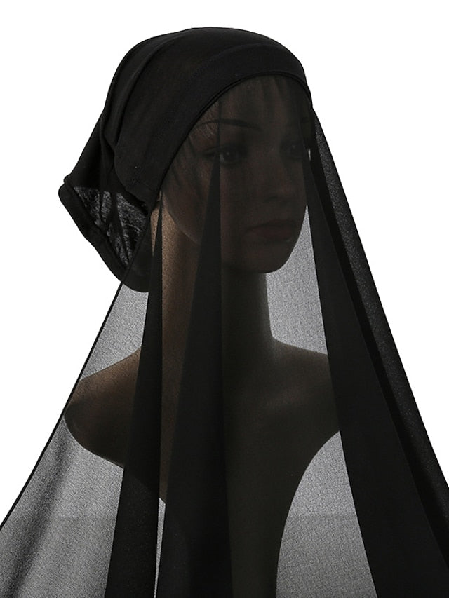 Muslim Women Hijabs Chiffon Shawl Head Scarf Islamic Ramadan Prayer Headwraps Bandage Adjustable Musulman Femme Veil - LuckyFash™