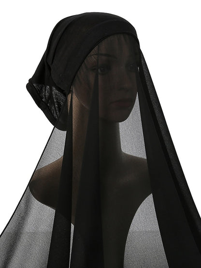 Muslim Women Hijabs Chiffon Shawl Head Scarf Islamic Ramadan Prayer Headwraps Bandage Adjustable Musulman Femme Veil - LuckyFash™