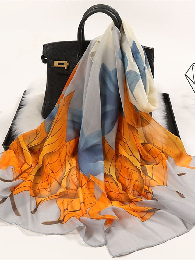 Spring Fashion Soft Scarf Women Retro Summer Chiffon Wrap Ladies Print Outdoor Beach Scarves And Shawl - LuckyFash™