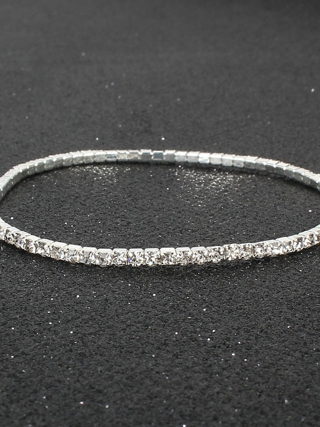 Women's Bracelet Classic Fashion Vintage Theme Personalized Rhinestone Bracelet Jewelry Silver / Black / Red For Party Evening Gift Daily Birthday - LuckyFash™