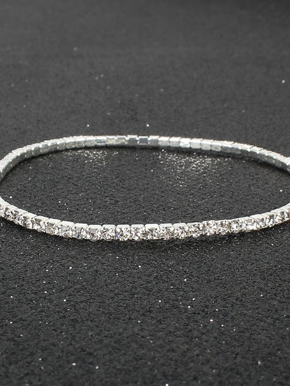 Women's Bracelet Classic Fashion Vintage Theme Personalized Rhinestone Bracelet Jewelry Silver / Black / Red For Party Evening Gift Daily Birthday - LuckyFash™