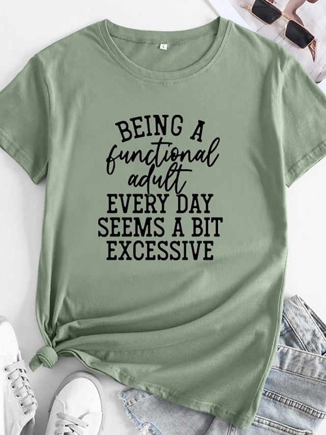 Being a Functional Adult Every Day Seems a Bit Excessive Women's V-neck T-shirt - LuckyFash™