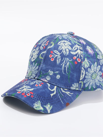High Quality New Flowers Leaf Printed Baseball Cap Women Hat Shade Sport Hat Outdoor Adjustable Baseball Cap - LuckyFash™