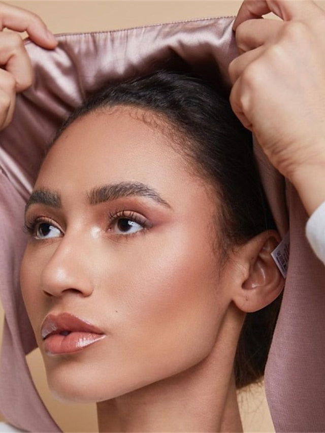 Muslim Satin Hijab Cap Full Cover Inner Hat Islamic Head Wear Stretch Turban Underscarf Bonnet Straps Headband - LuckyFash™