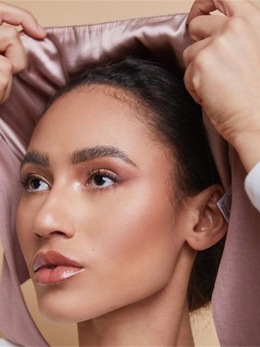 Muslim Satin Hijab Cap Full Cover Inner Hat Islamic Head Wear Stretch Turban Underscarf Bonnet Straps Headband - LuckyFash™