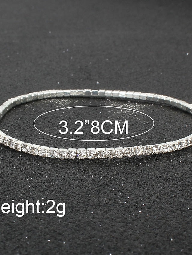 Women's Bracelet Classic Fashion Vintage Theme Personalized Rhinestone Bracelet Jewelry Silver / Black / Red For Party Evening Gift Daily Birthday - LuckyFash™