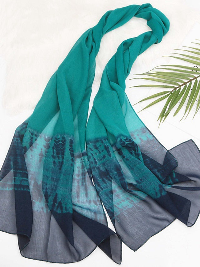 New Fashion Spring Summer Women Gradient Color Beach Scarf Shawls Female Wraps Sunscreen Hijab - LuckyFash™