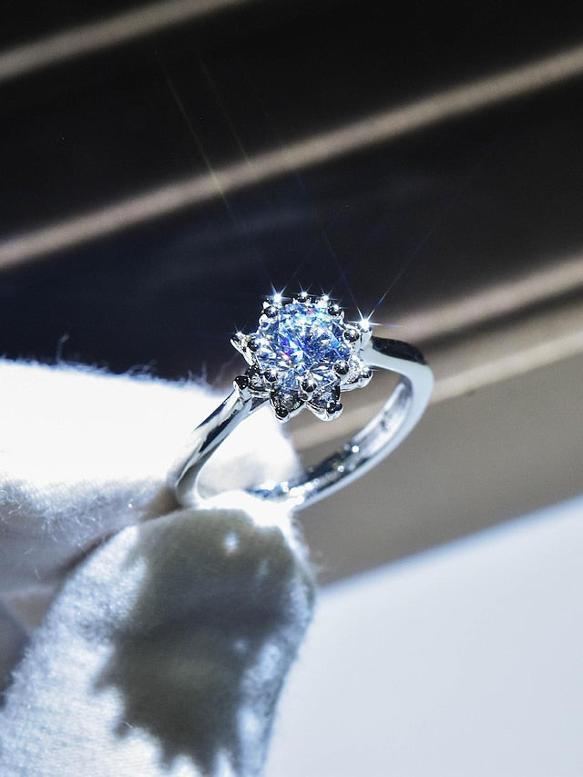 Wedding Ring For Women's Anniversary Party Evening Gift Imitation Diamond Alloy Classic - LuckyFash™