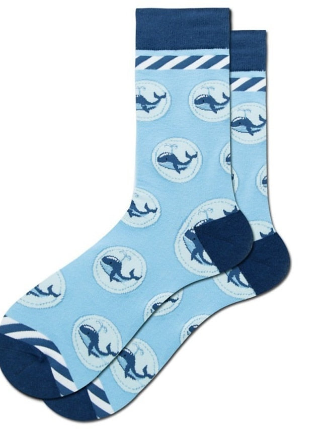 Unisex Crew Socks Work Daily Holiday Animal Patterned Dot Flower Polyester Cotton Simple Casual Lolita Casual Cute Casual / Daily 1 Pair - LuckyFash™