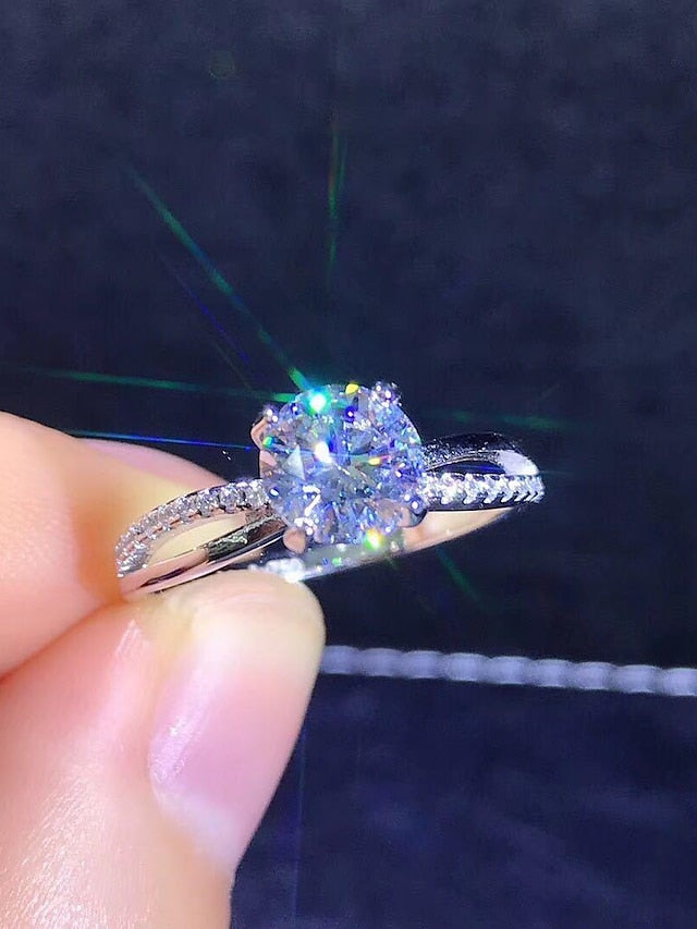 Wedding Ring For Women's Anniversary Party Evening Gift Imitation Diamond Alloy Classic - LuckyFash™