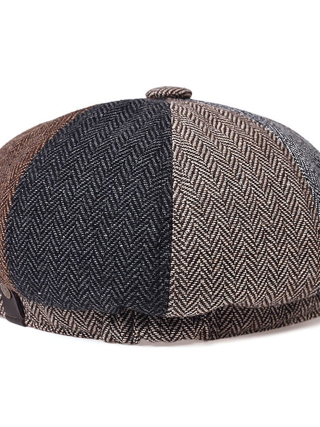 Women's Hat Beret Hat Black Light Brown Brown Outdoor Street Dailywear Print Stripe Windproof Comfort Breathable - LuckyFash™