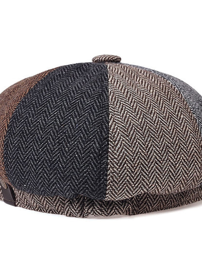 Women's Hat Beret Hat Black Light Brown Brown Outdoor Street Dailywear Print Stripe Windproof Comfort Breathable - LuckyFash™